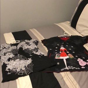 Halloween & Christmas scrub set.